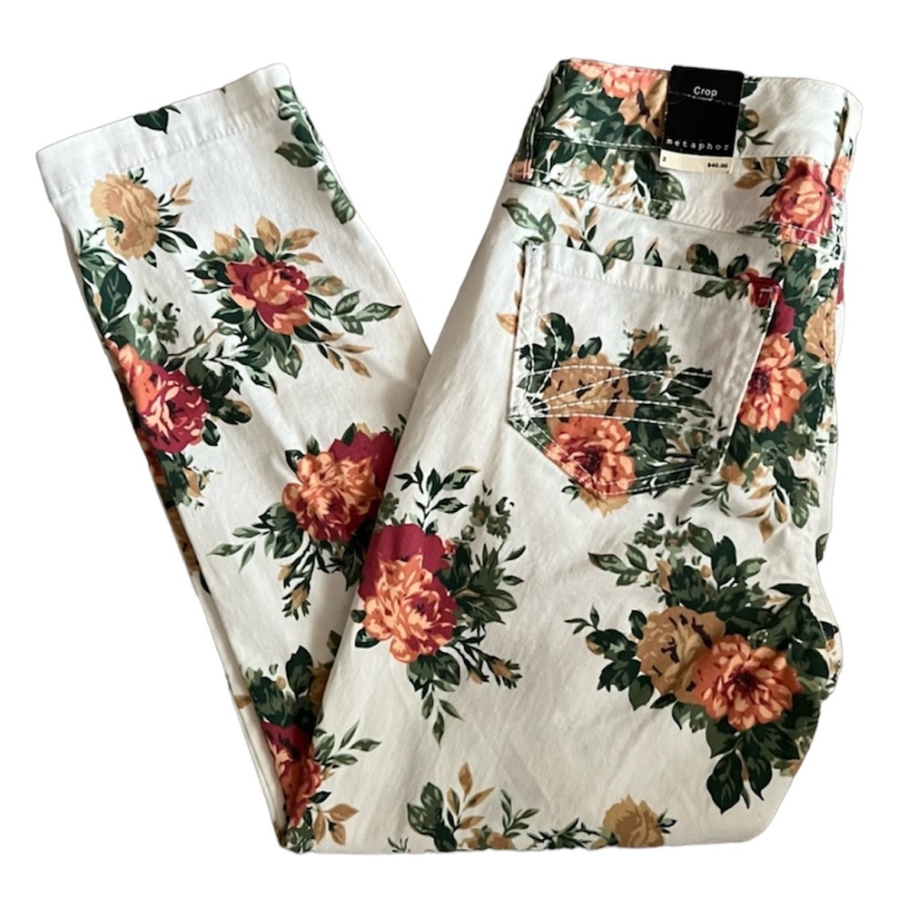 Metaphor Floral Crop Pants Size 2